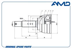 ���� �������� 49507-25A00/AMD.SH113 (T25/T22) (��� ������ ABS) AMD