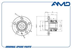 ������� �������� 6R0407621A/AMD.HUB59 (T36; D126,5; ABS) AMD
