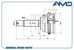 ���� �������� 49507-25A00/AMD.SH122 (T25/T22/ABS44) (� ������� ABS) AMD